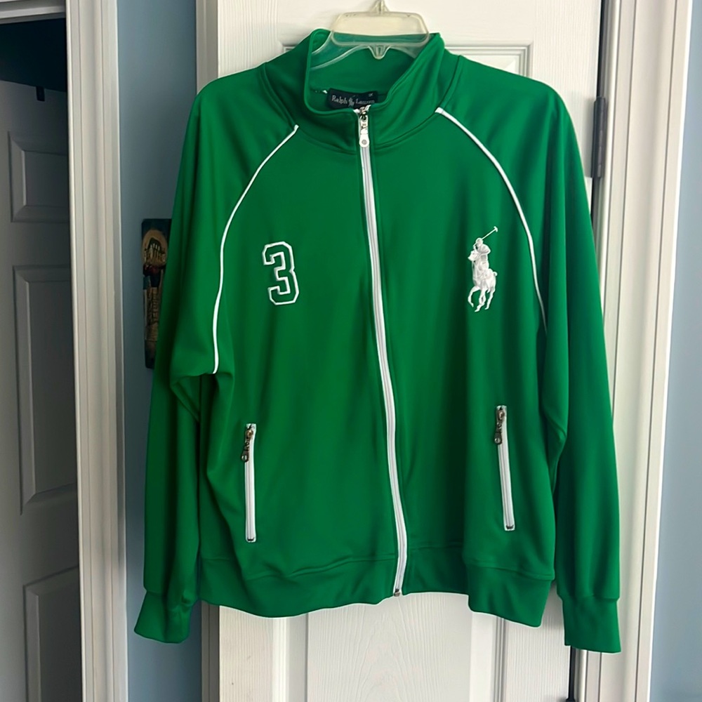 1X Green/White Ralph Lauren activewear jacket